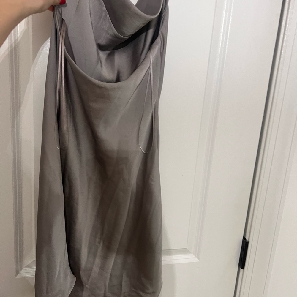 Abercrombie & Fitch Silver Satin Dress
